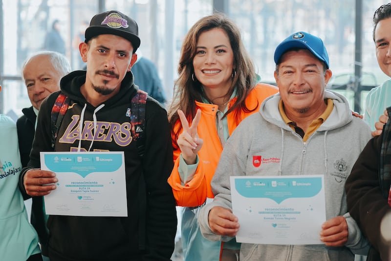 Verónica Delgadillo, alcaldesa de Guadalajara, en el aniversario del proyecto. CORTESÍA