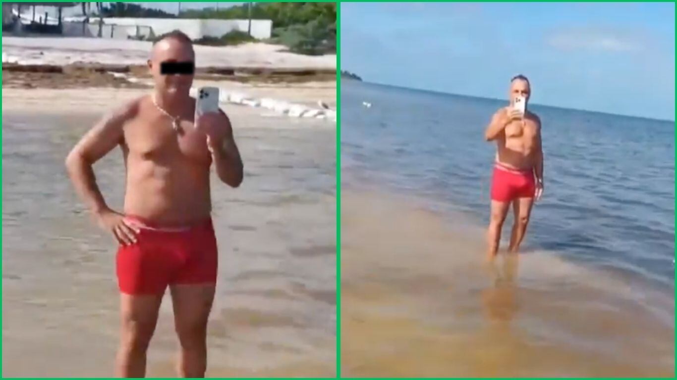 Pescador exhibe a italiano que le prohíbe pescar en su “mar” de Yucatán