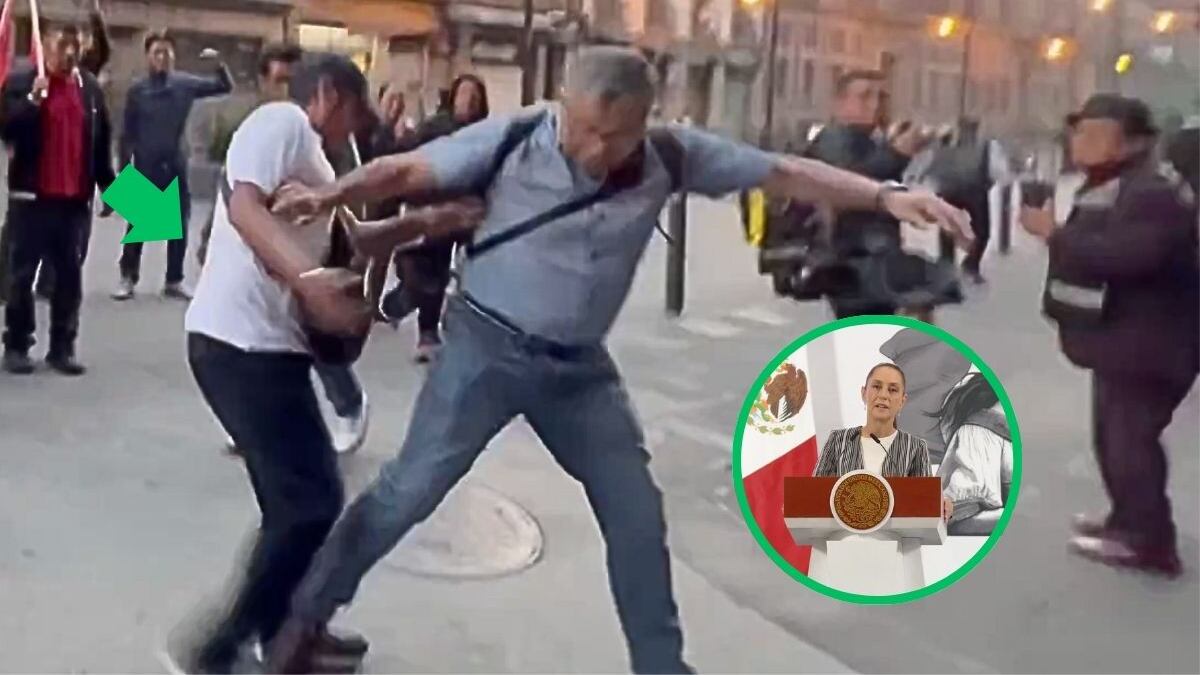 Video: Integrantes de la CNTE agreden a reporteros que cubrían la mañanera en Palacio Nacional