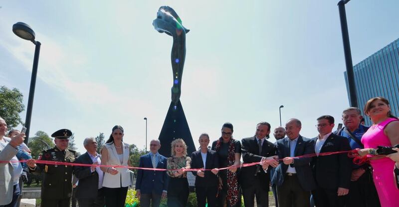 Inauguración de la escultura "Viento", de la Fundación HispanoJudía.