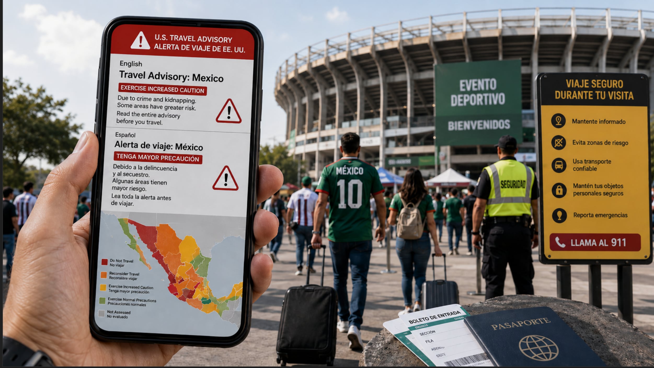 Mundial bajo advertencia: EE.UU. pide revisar riesgos antes de viajar a México