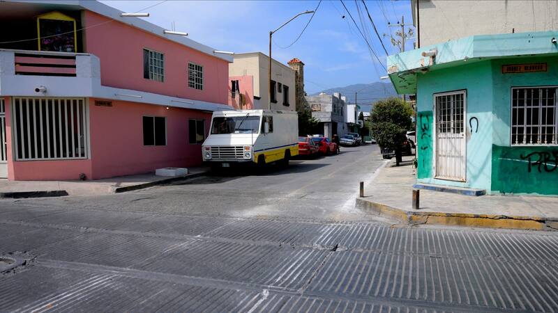 En este sector se hace uno acumulamiento de agua cada vez que llueve.