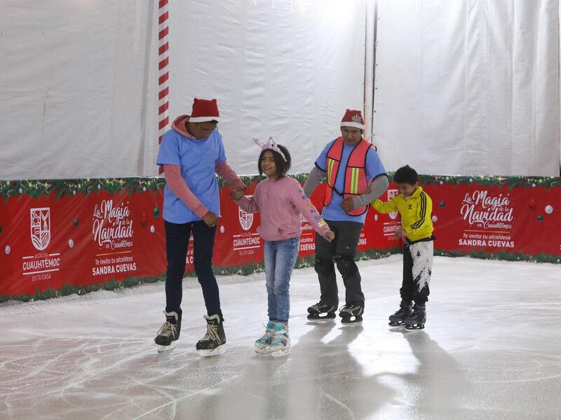 Pista de Hielo en alcaldía Cuauhtémoc