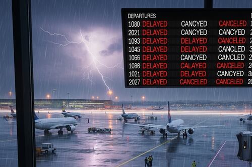 Alertan por lluvias en la Ciudad de México; posibles retrasos en vuelos del AICM