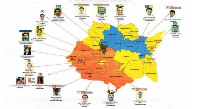 Alcaldes de Morelos con presuntos nexos con el narco en 2019.
