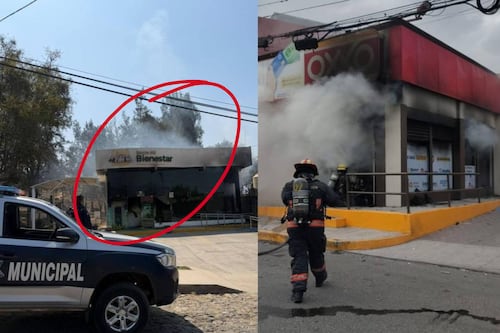 Ola de violencia sacude Puebla: atacan Banco del Bienestar y OXXO con bombas molotov