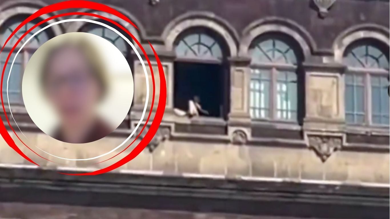 Fotos de la mujer asoleándose en Palacio Nacional