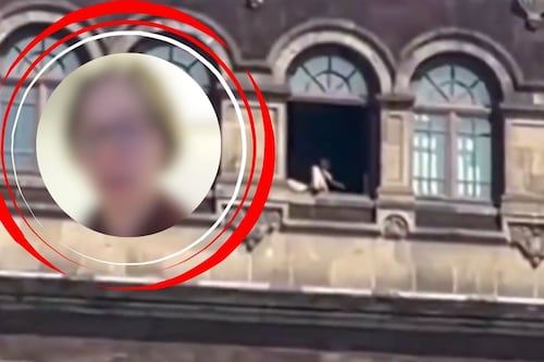 Usuario en redes publica fotos de la mujer que se asoleó en el balcón de Palacio Nacional