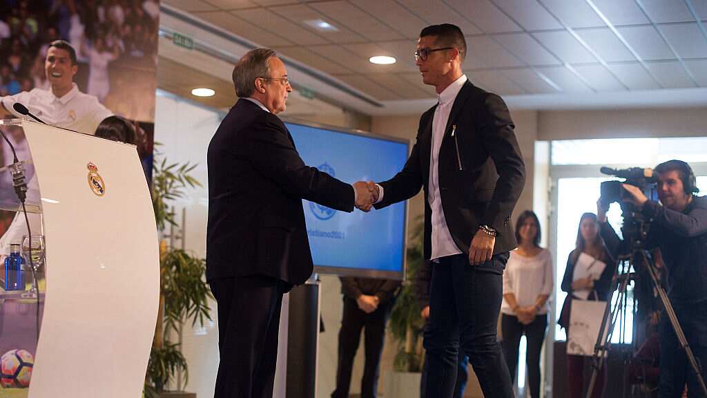 Florentino Pérez y Cristiano Ronaldo