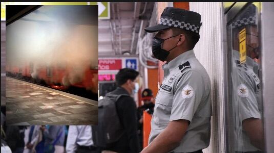 Guardia Nacional en el Metro de la CDMX. Foto: Especial