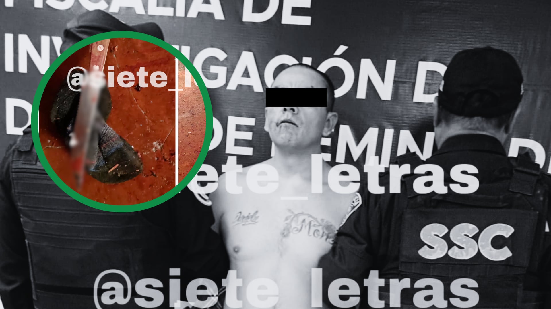 El sujeto fue localizado en aparente estado etílico y con manchas hemáticas en la ropa, informó la Secretaría de Seguridad Ciudadana.