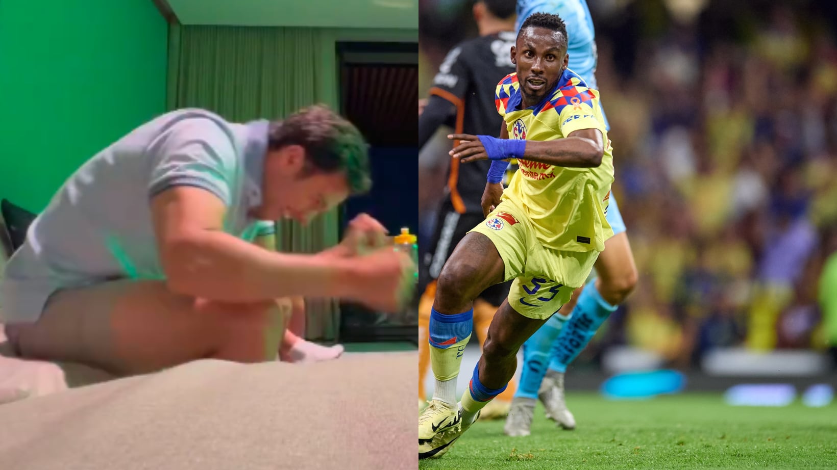 Checo Pérez celebró efusivamente el pase de América a semifinales.