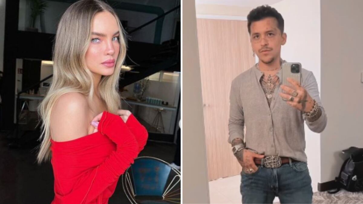 Belinda y Nodal personajes de terror