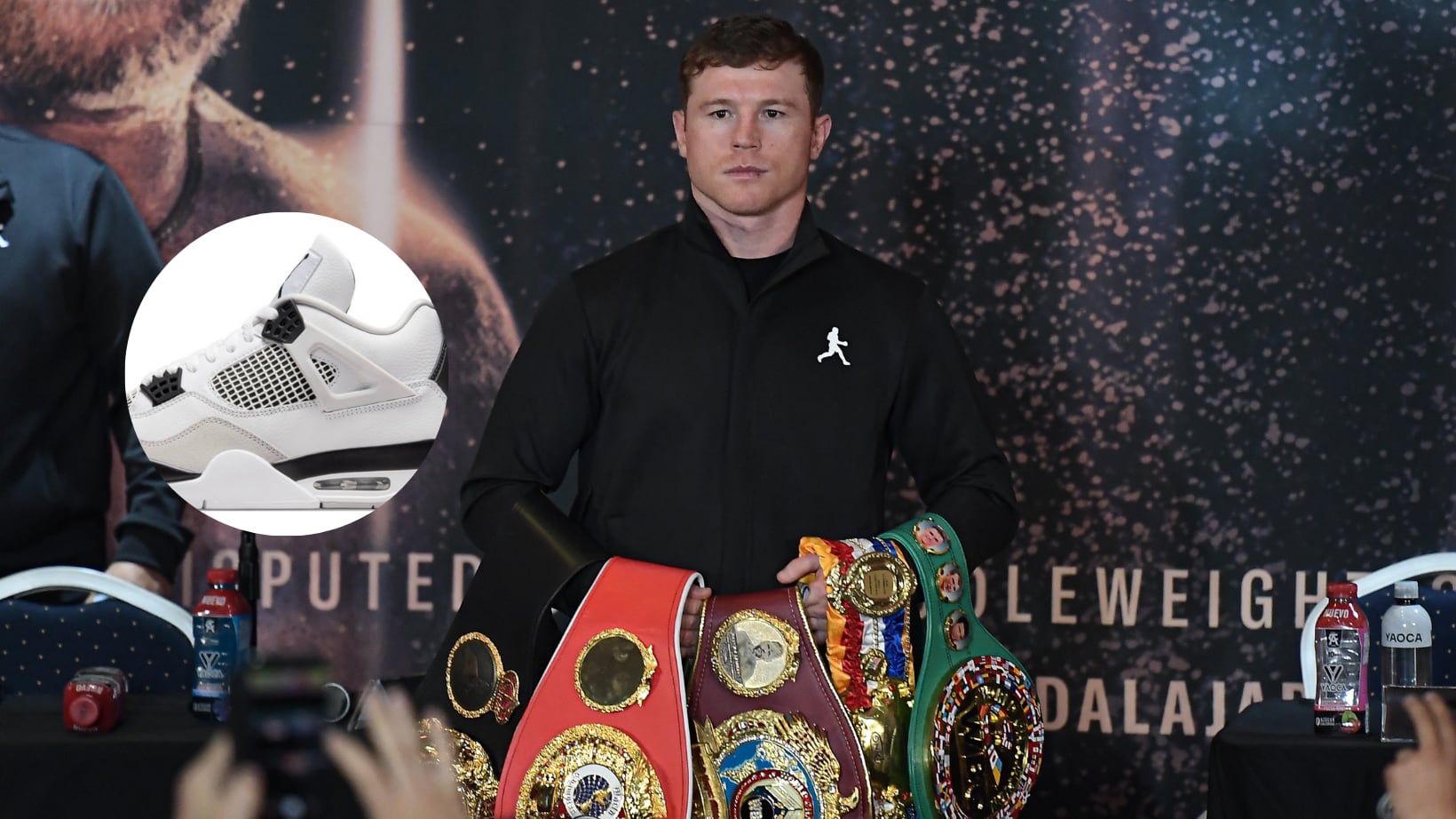 Canelo Álvarez usó unos trnis edición limitada.