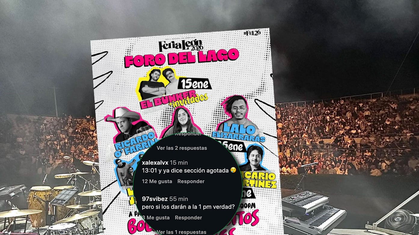 Usuarios compartieron capturas donde la “zona gratis” del Foro del Lago apareció como sección agotada minutos después de abrir la entrega de boletos en la Feria de León 2026