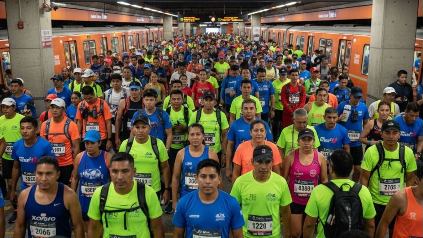 Metro CDMX anuncia entrada gratuita para corredores del Maratón 2025