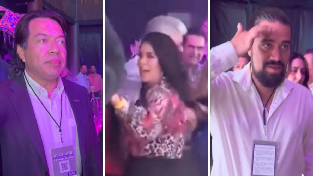 Esposa de Mejía enfrenta a Mario Delgado al terminar debate en Coahuila