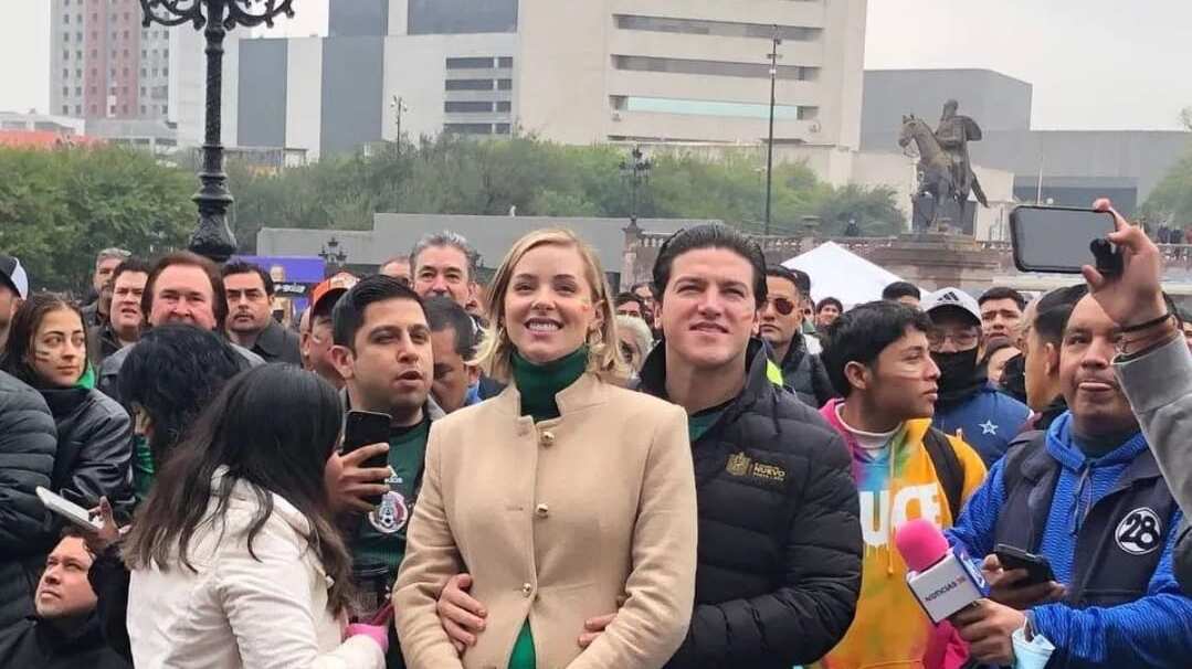 Samuel García y Mariana Rodríguez también apoyaron a la Selección.