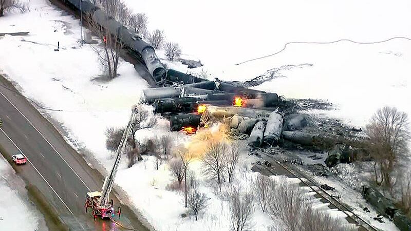 Descarrilamiento de tren con etanol en Minesota.