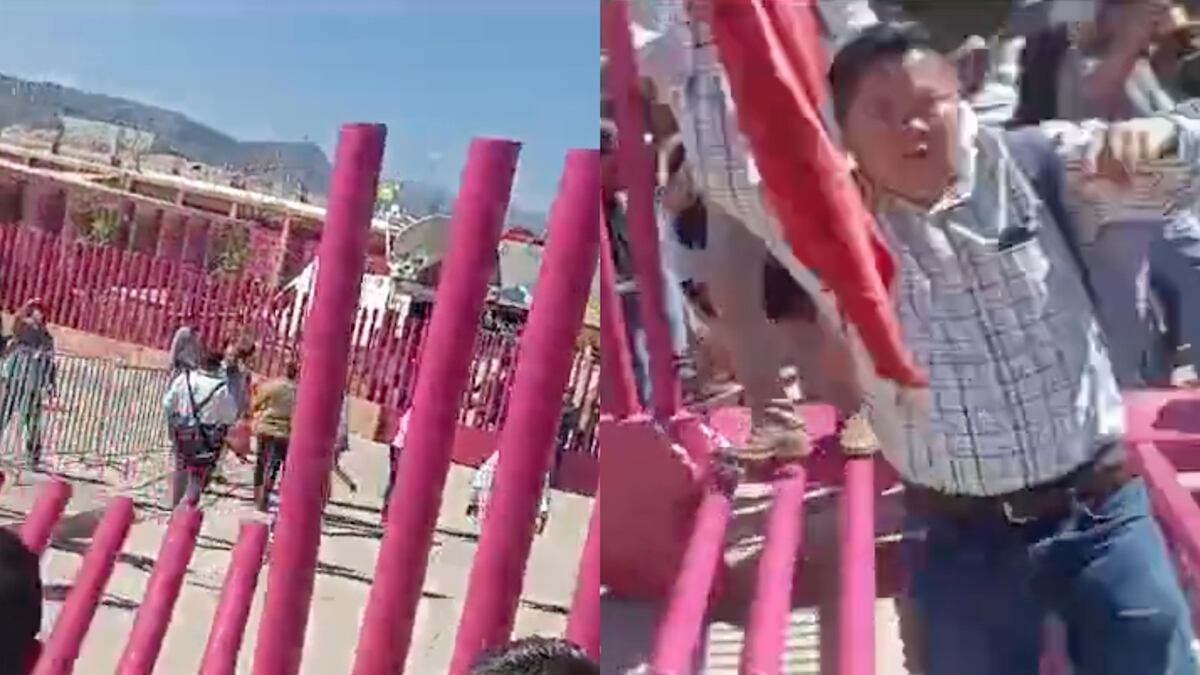 Previo a la inauguración de un CRIT por AMLO, maestros se manifestaron. (Especial)