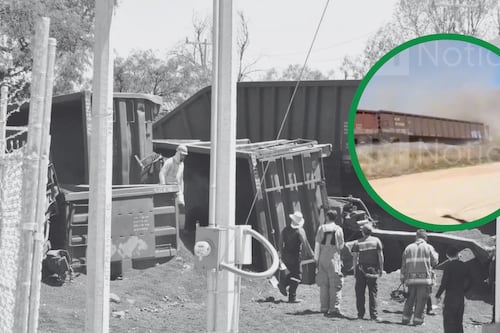 VIDEO: Momento exacto del descarrilamiento del tren en Aguascalientes; un migrante murió