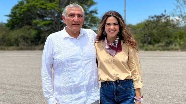 Adán-Augusto-López-y-Andrea-Chávez-rumores-polémica-jet-viajes