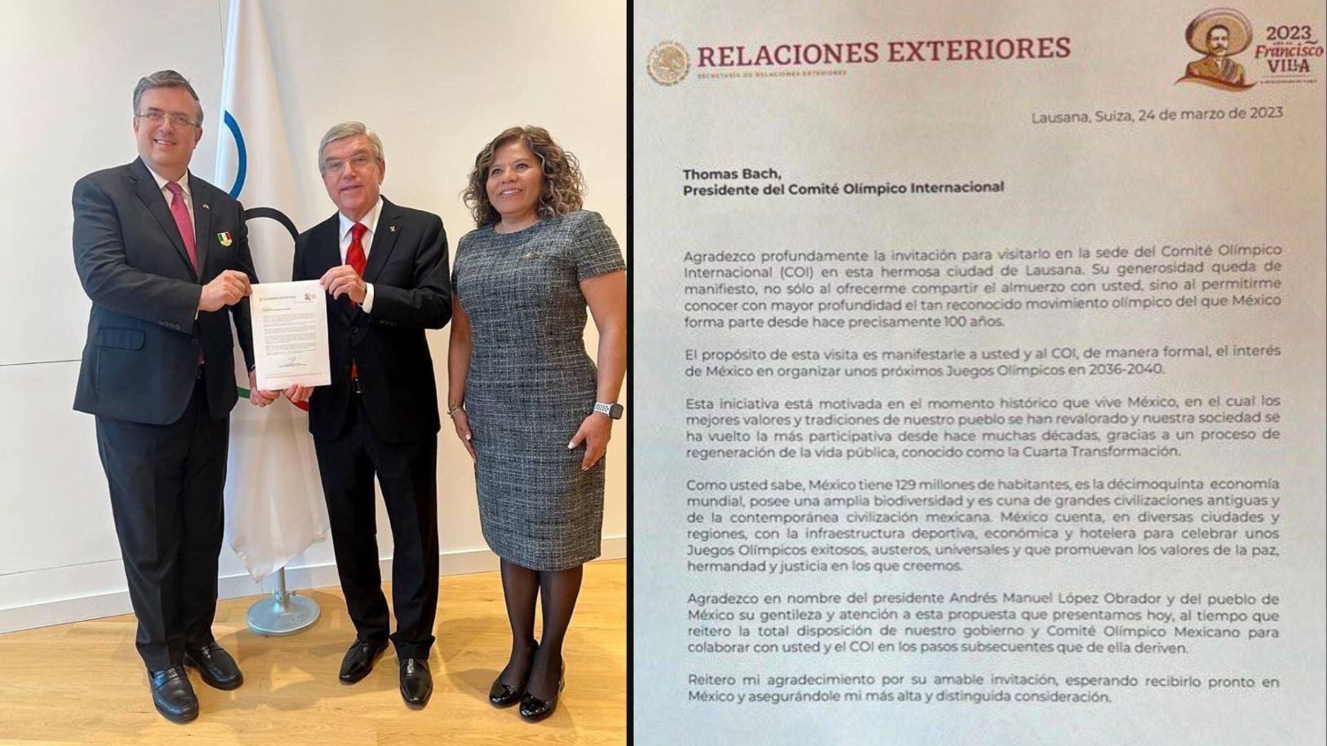 Ebrard Juegos Olímpicos 2036-2040