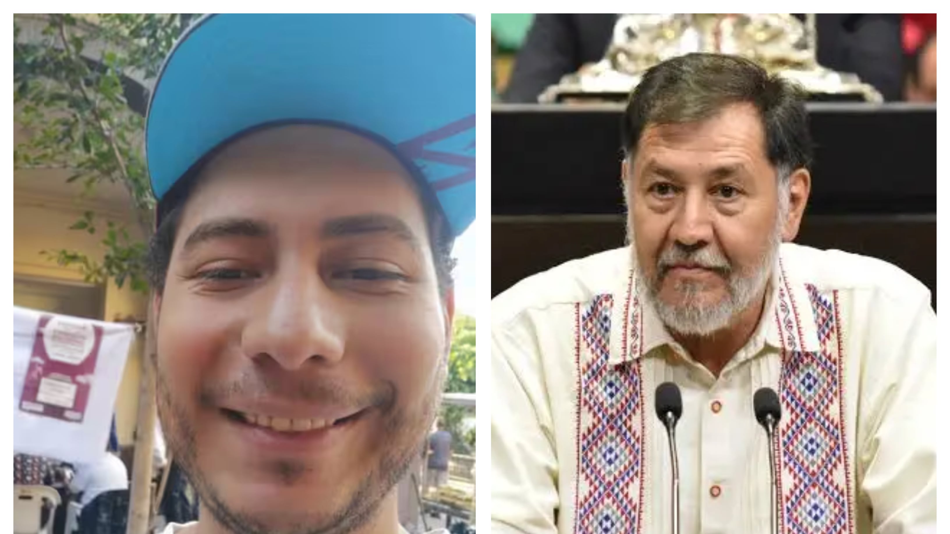 Gerardo Fernández Noroña e hijo