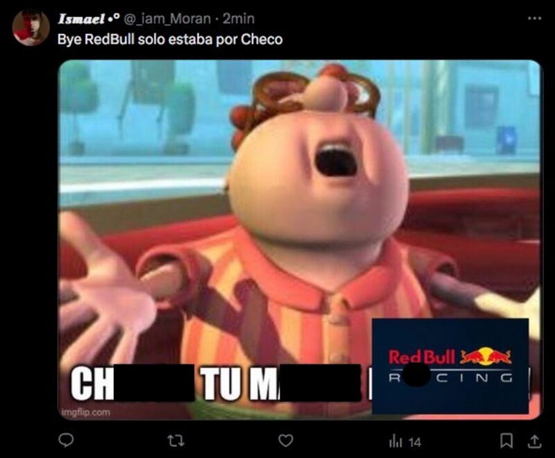 Memes salida de Checo de Red Bull