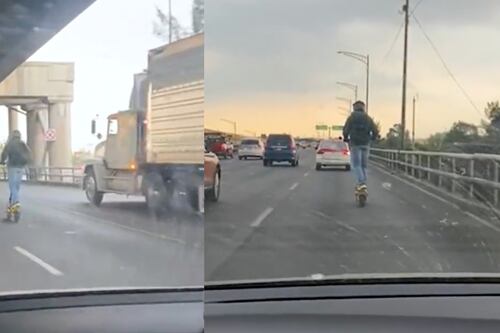 Joven conduce patín eléctrico en periférico y desata polémica