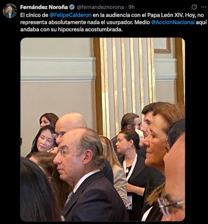 Noroña y Calderón coinciden en el Vaticano
