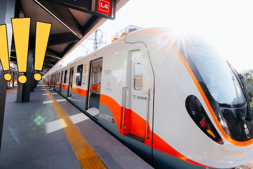 L4 suspende servicio por percance de camión de escombro con ferrocarril