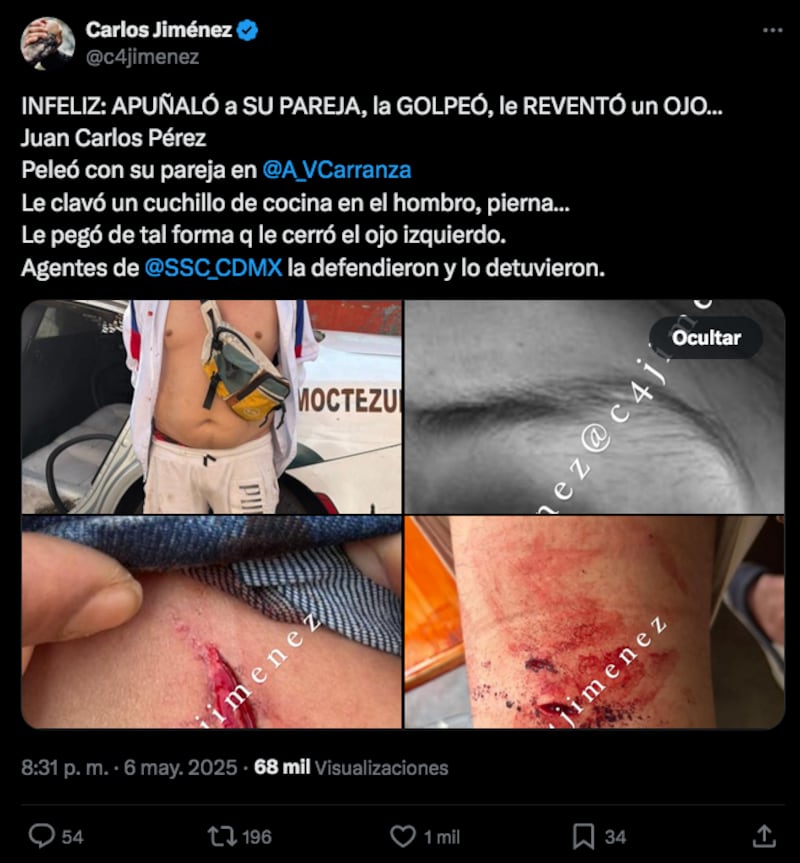 Hombre apuñala a su pareja en la Venustiano Carranza