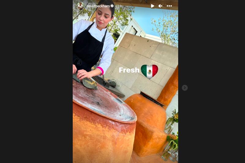 David Beckham disfruta de su estadía en México.
