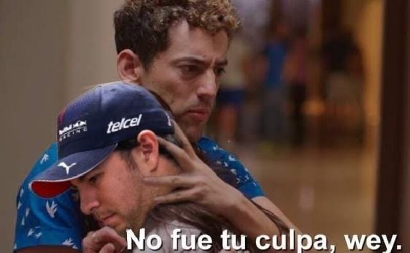 Afición lamentó el impacto de Sainz a Checo.