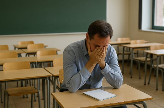Un profesor triste, impacta en el modelo educativo, expuso la legisladora como argumento.