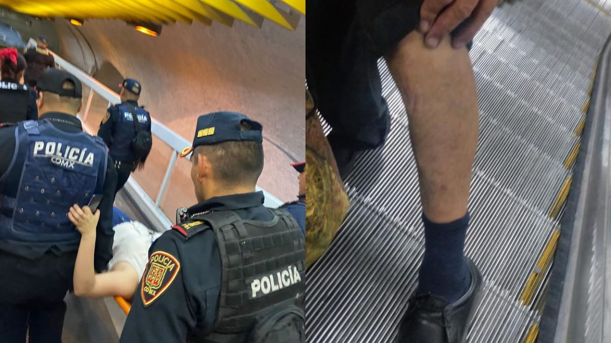 Metro CDMX: Usuarios caen de escaleras electricas en Miguel Ángel de Quevedo de la Línea 3