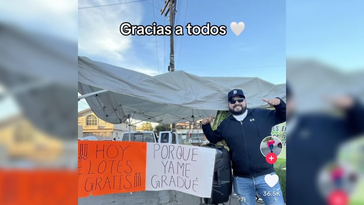 Agradeció a sus clientes por haberlo apoyado a terminar sus estudios.