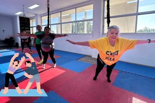 Promueven el Bungee Fitness en el CSS; Adultos mayores reciben 50% de descuento