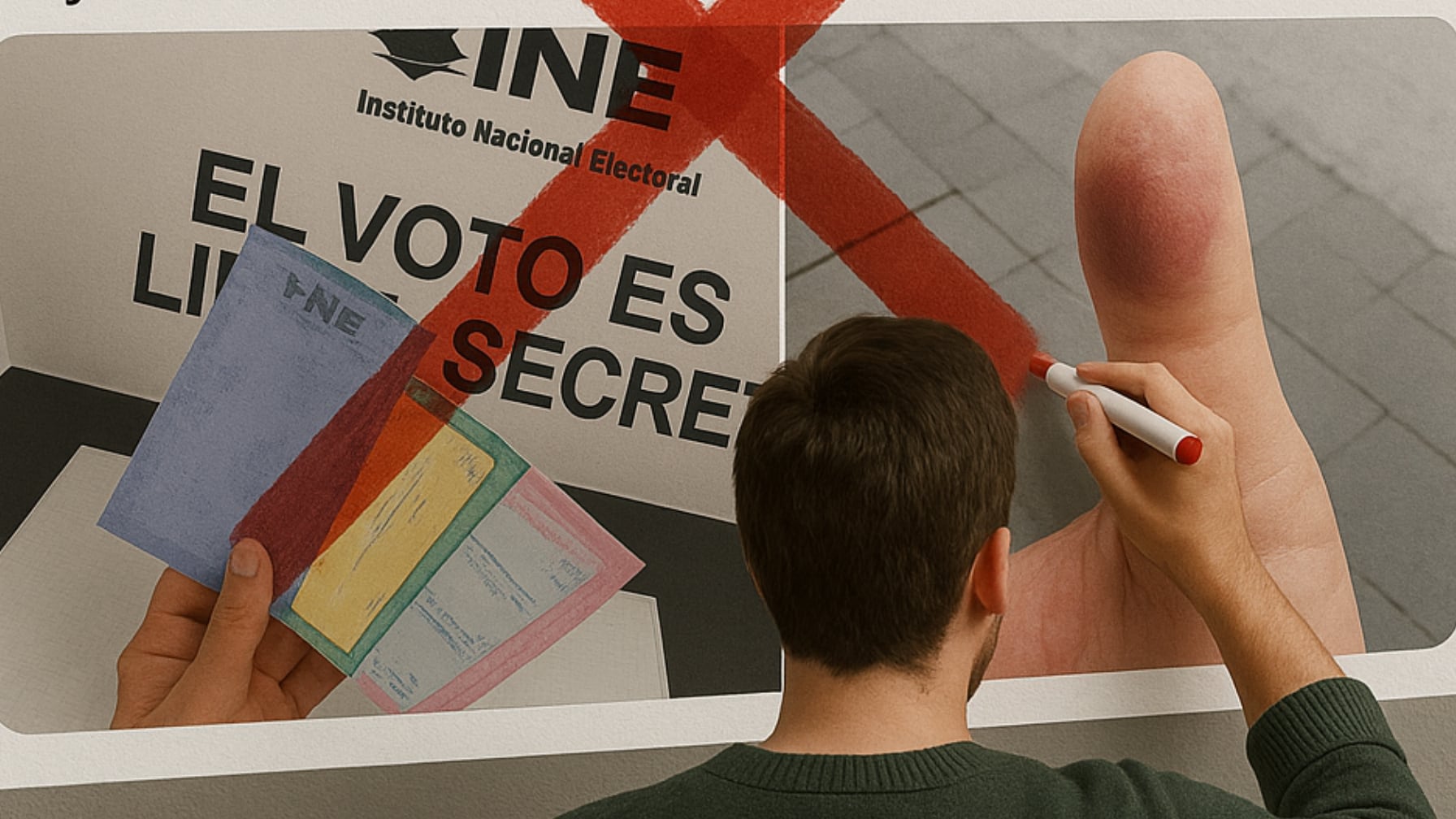 José Merino publicó su huella dactilar durante la elección judicial; expertos advierten riesgos de suplantación de identidad.