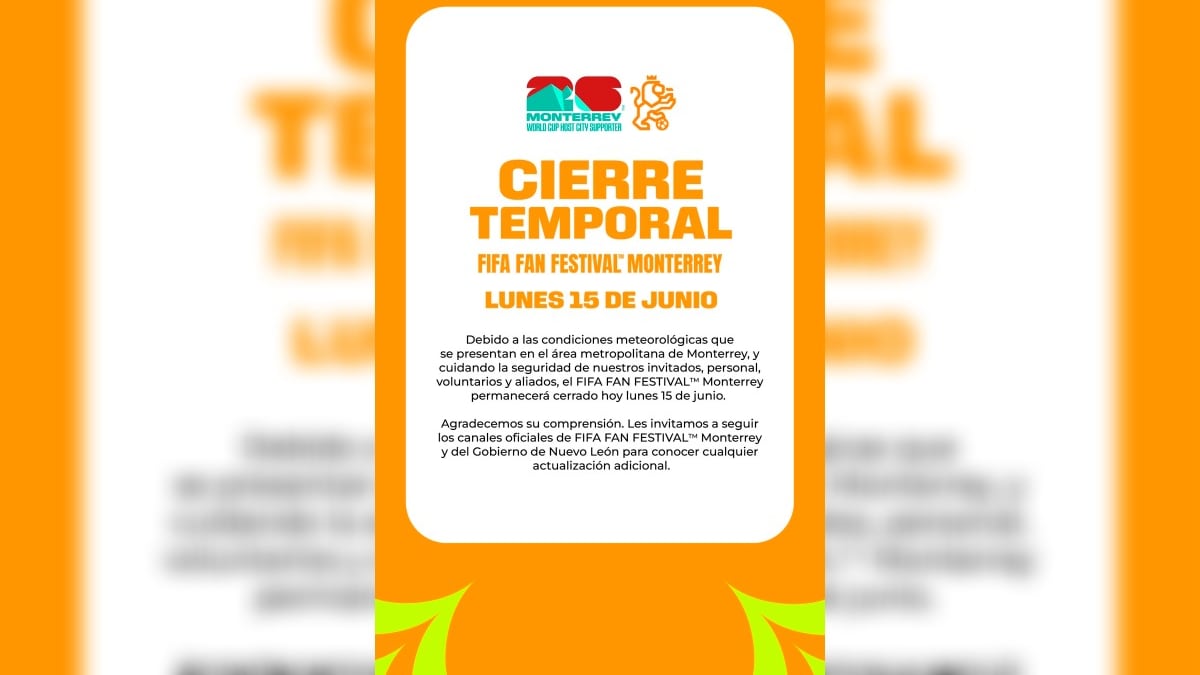 El cierre se debió a la seguridad de todos.