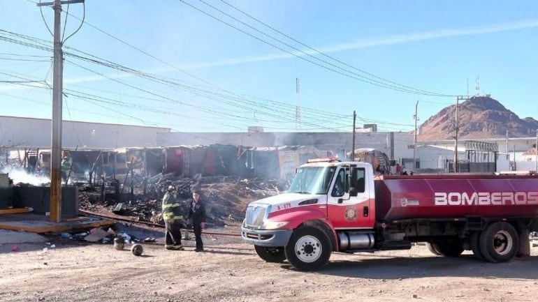 Incendio campamento inmigrantes