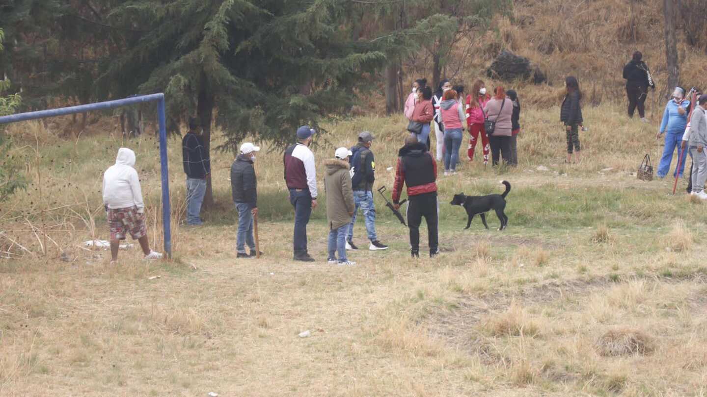 Personas armadas en Tlalpan.