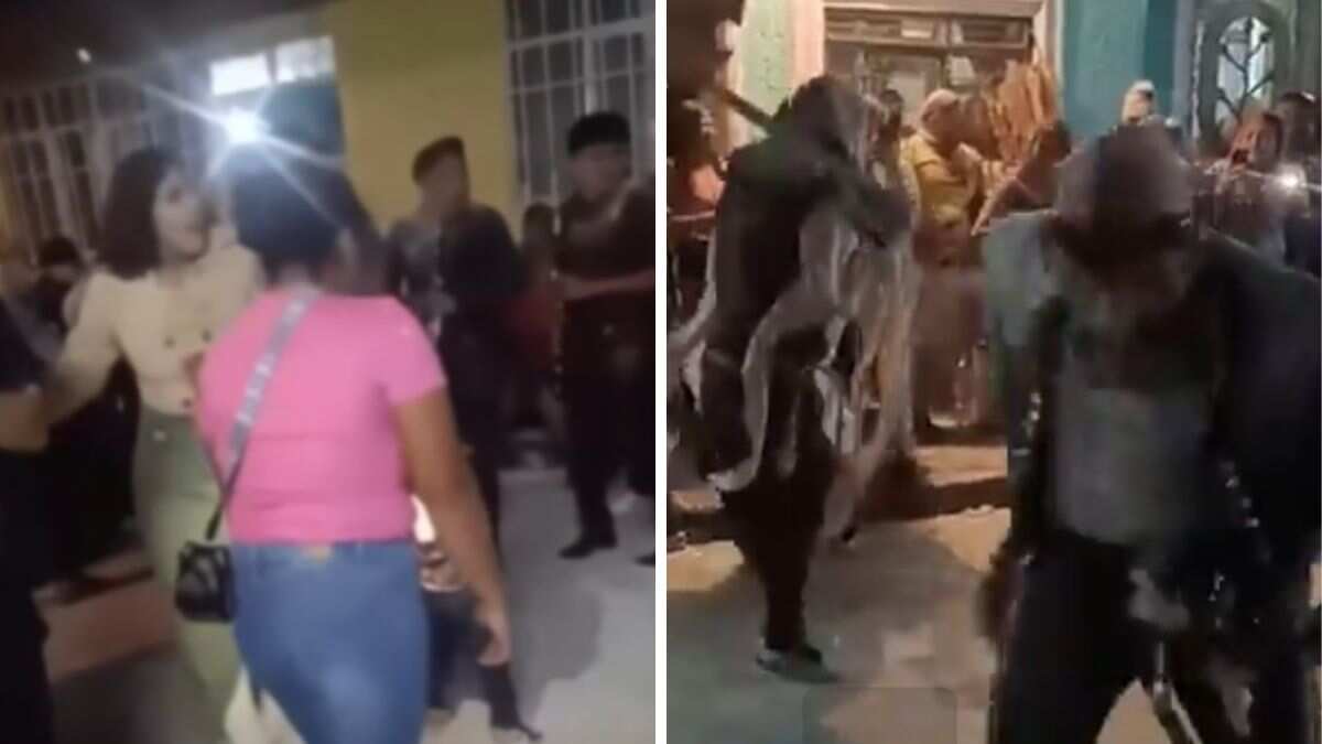 Restos del ataque en la calle Bustamante, donde se celebraba una fiesta patronal. Ocho personas murieron y varias más resultaron heridas.