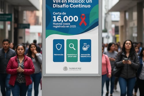 México registra casi 16 mil nuevos casos de VIH en 2025