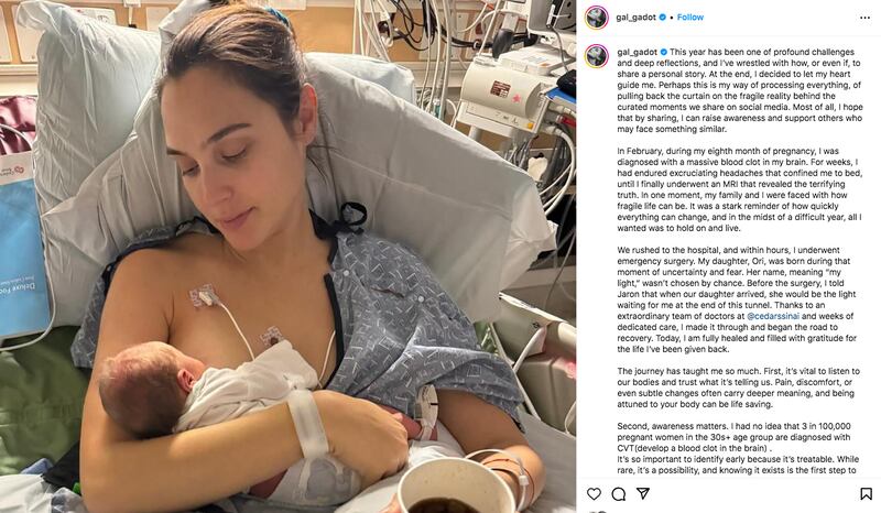 Publicación de Gal Gadot en Instagram
