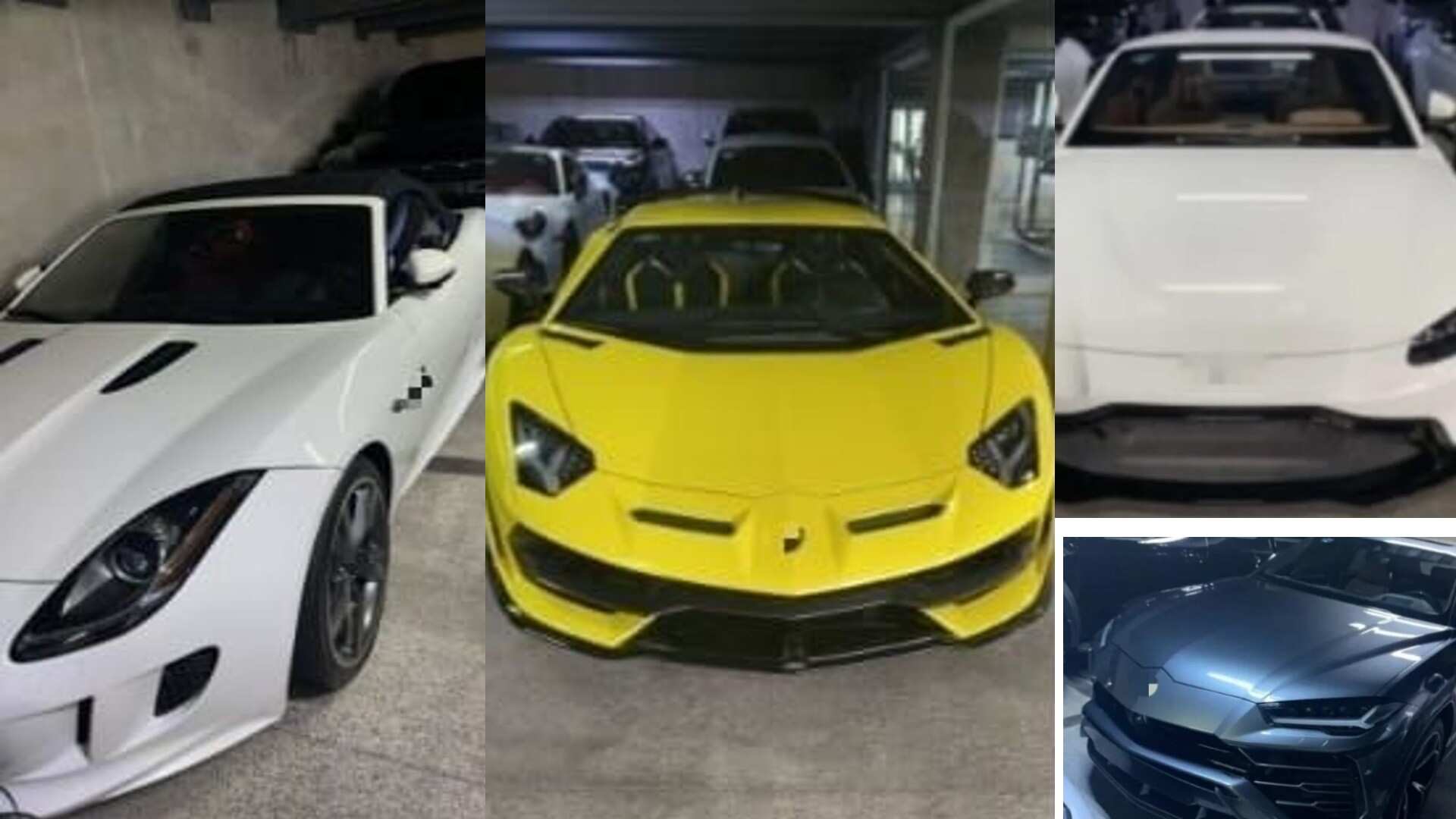 Vehículos asegurados en los operativos de la semana pasada en fraccionamientos de Zapopan.