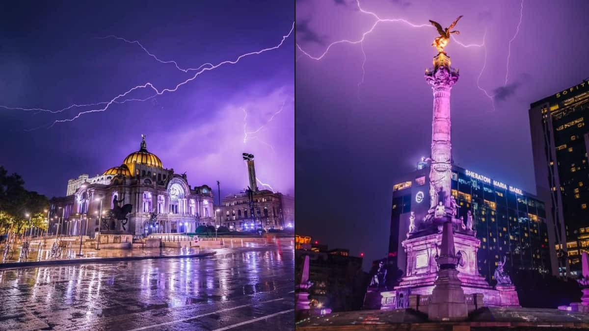 Más que caos e inundaciones: Tormenta eléctrica deja imágenes espectaculares de CDMX