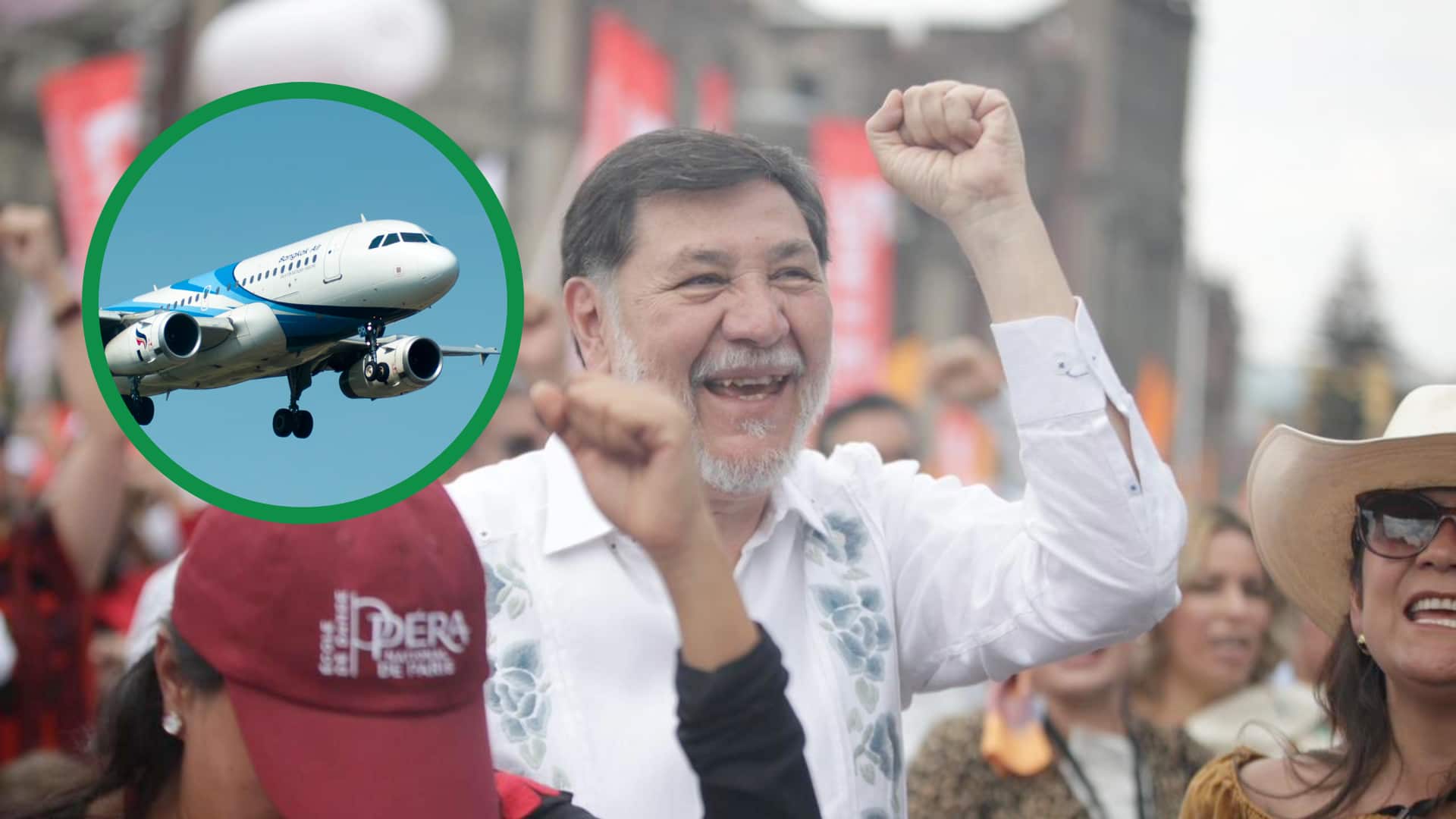 Filtran viaje de Noroña en avión de lujo