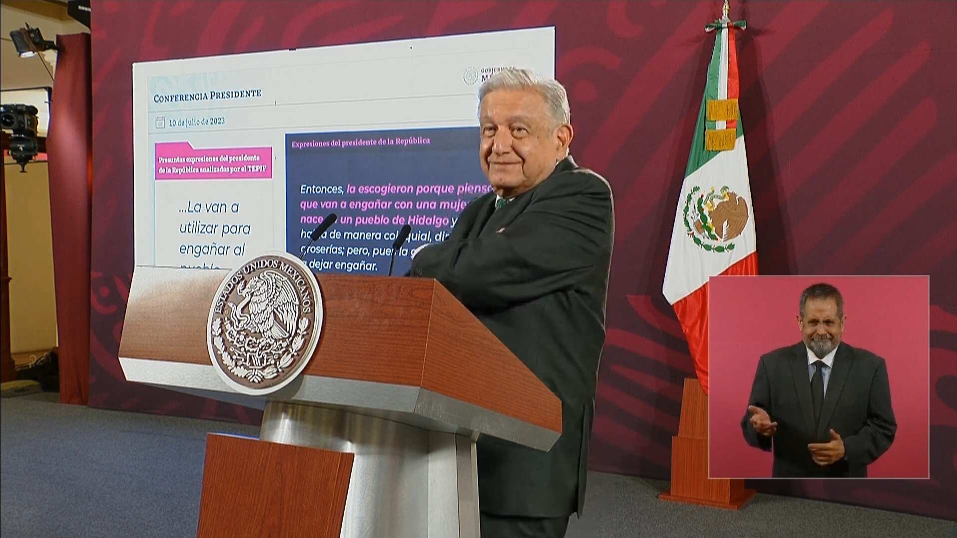 El presidente habló de las sanciones en su contra por parte del Tribunal Electoral